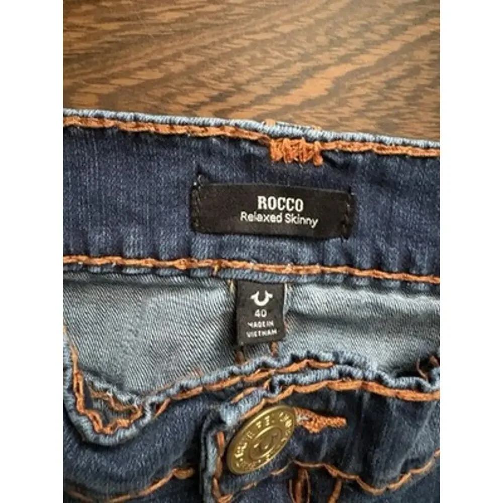 True Religion Rocco Super T Skinny Jeans Size 40 Rare